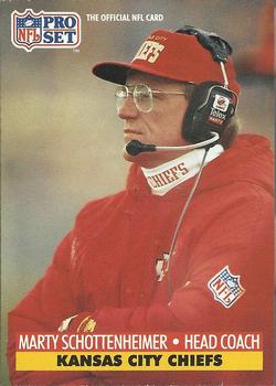 Marty Schottenheimer Kansas City Chiefs 1991 Pro set NFL #189